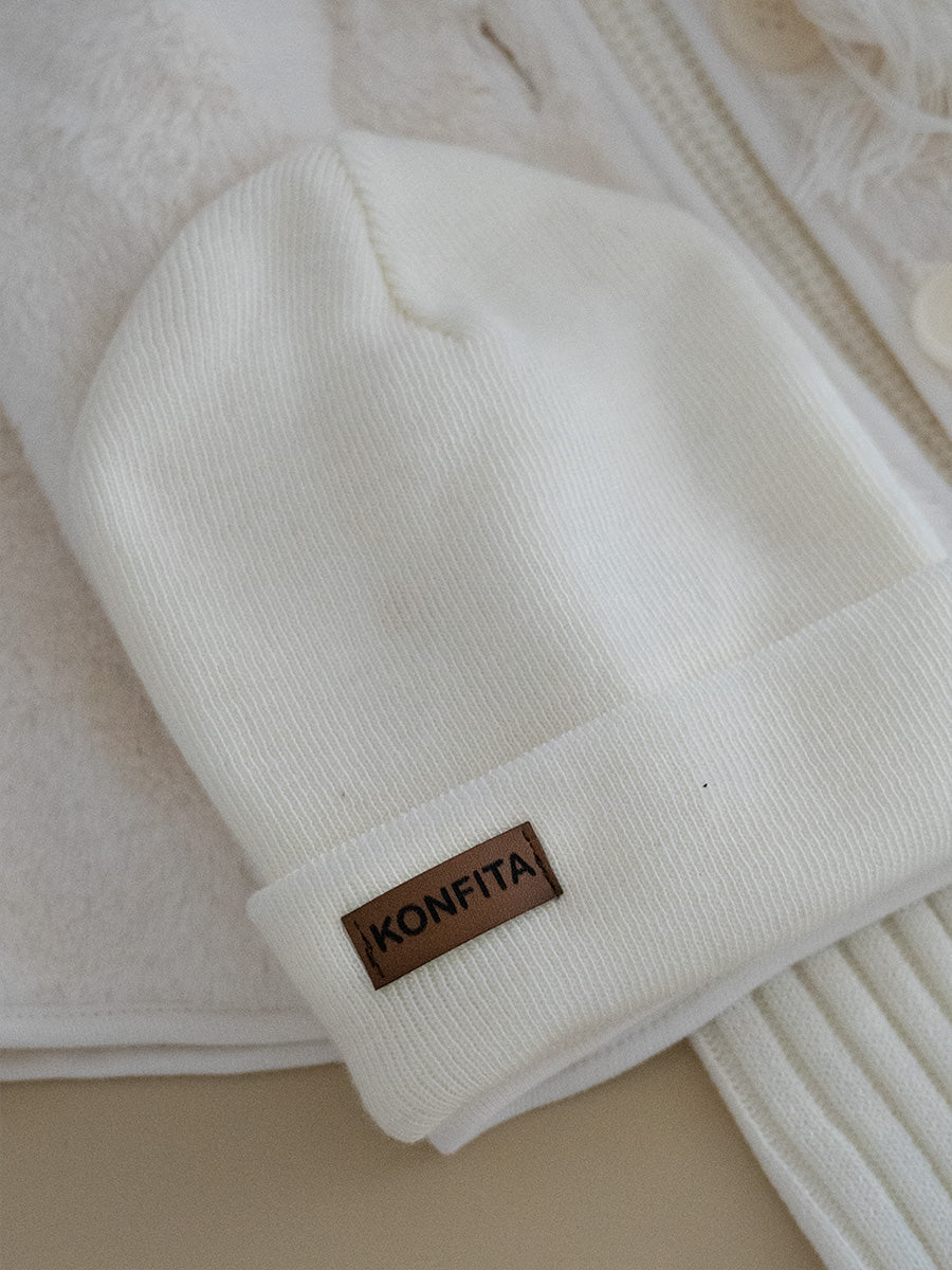 Bonnet Tricot Blanc