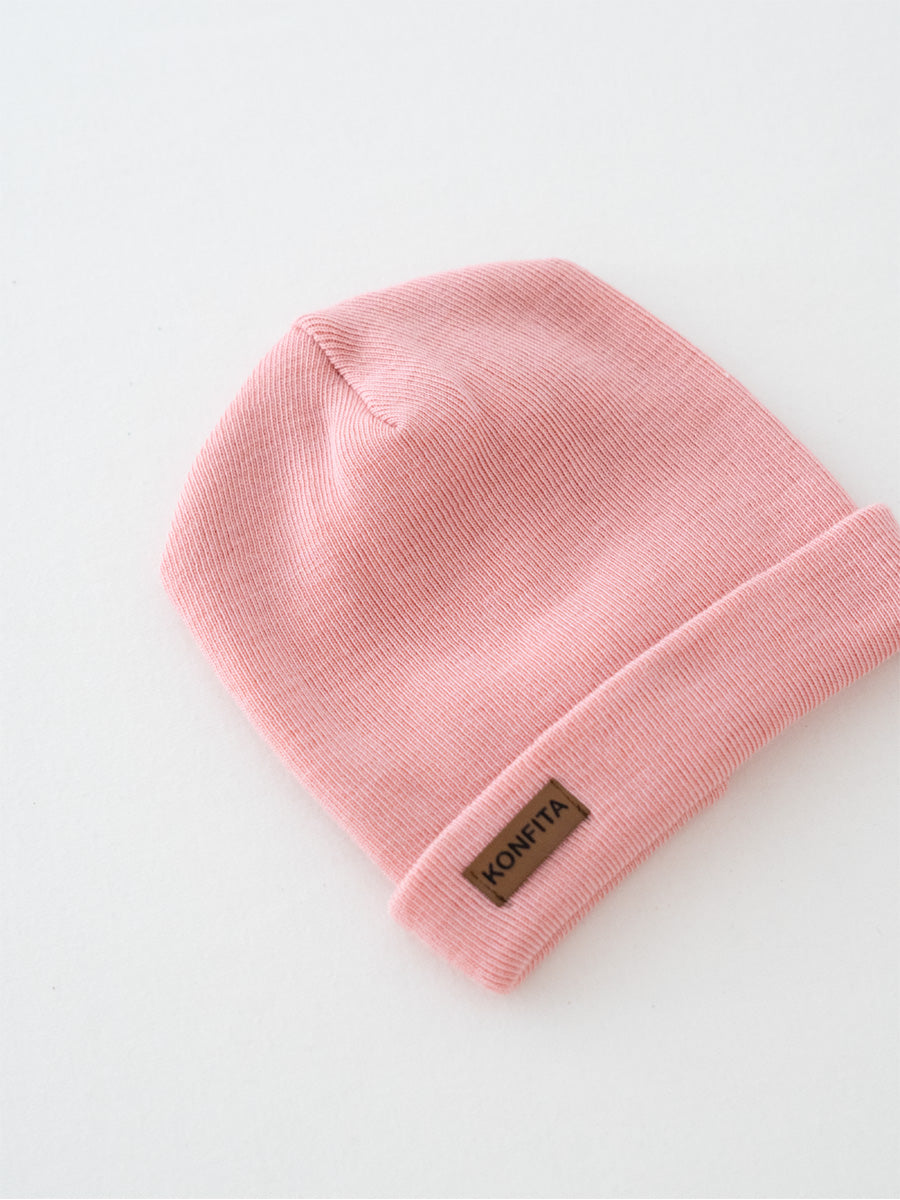 Bonnet Tricot Rose