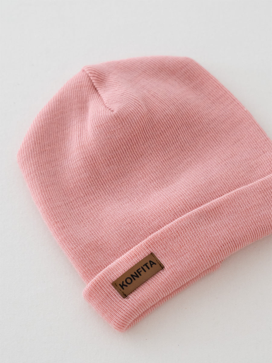 Bonnet Tricot Rose