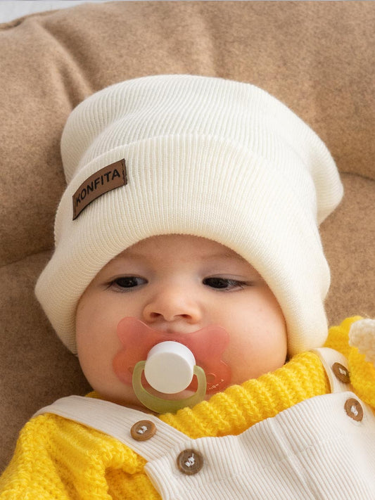 Bonnet Tricot Blanc