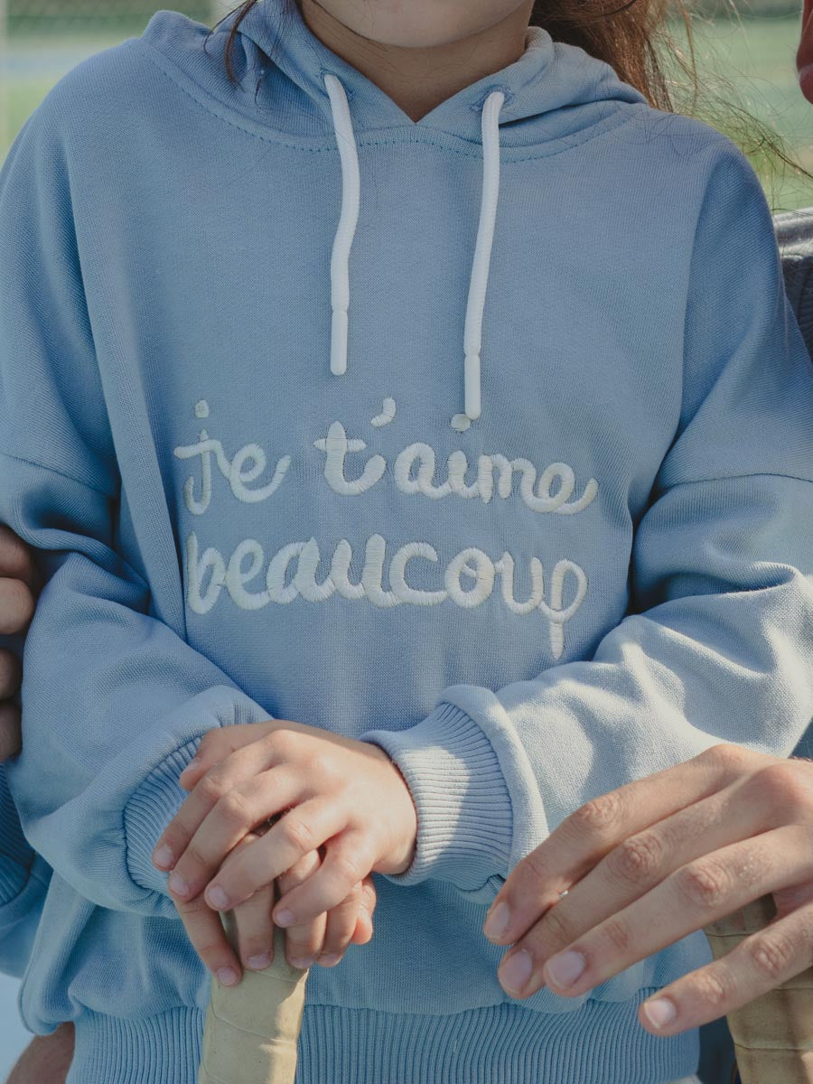 Hoodie Molletonné je t'aime