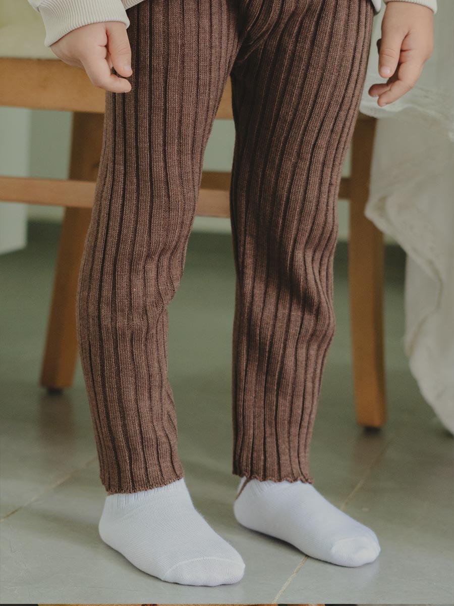 Pantalon tricot Chocolat